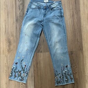 William Rast by Justin Timberlake &Trace Ayala Floral Embroidered Jeans S 27
